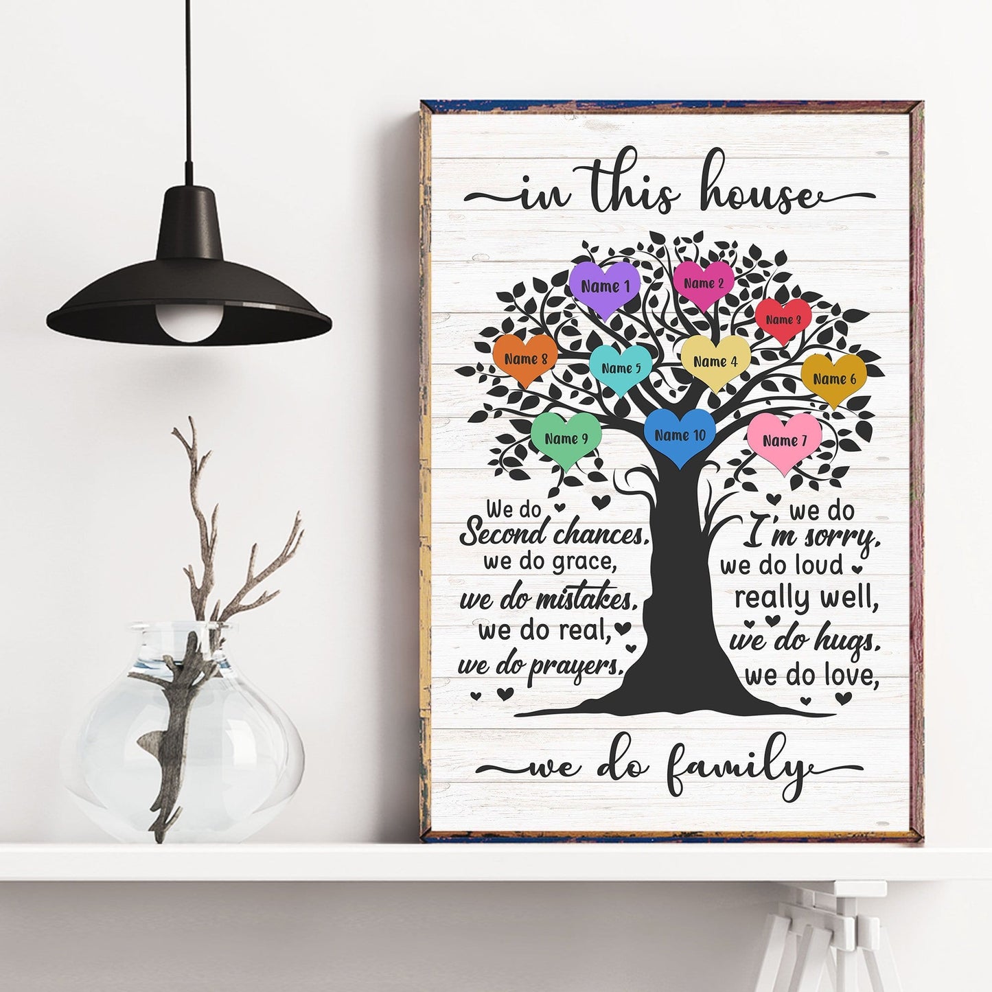 In This House We Do Family Custom Poster/Canvas, Gift For Family-Macorner