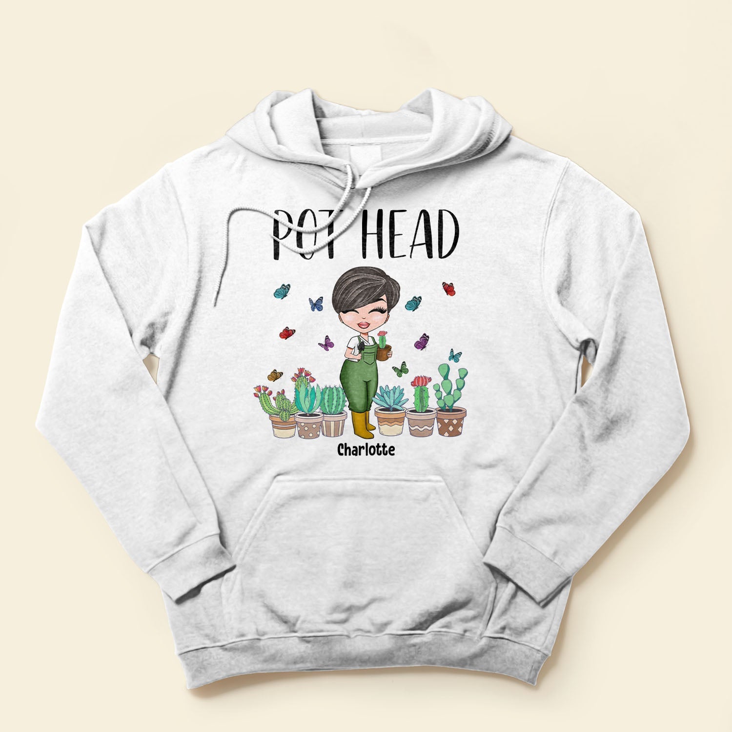 Pot Head - Personalized Shirt - Gift For Gardeners - Cartoon Gardener