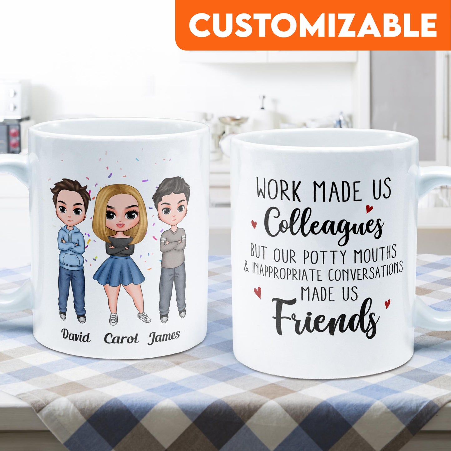 Potty Mouths & Inappropriate Conversations Made Us Friends - Personalized Mug - Birthday, Christmas Gift For Colleagues