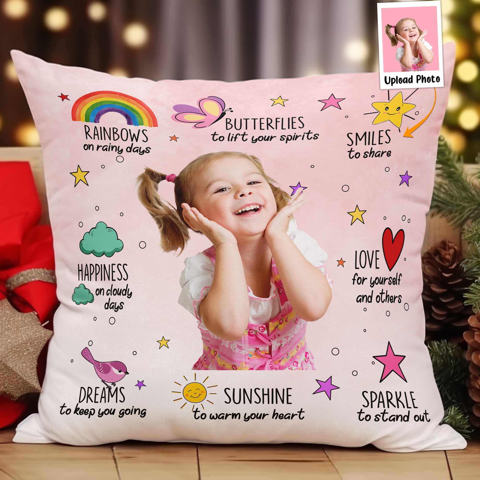 Prayer For Kids - Personalized Photo Pillow (Insert Included)