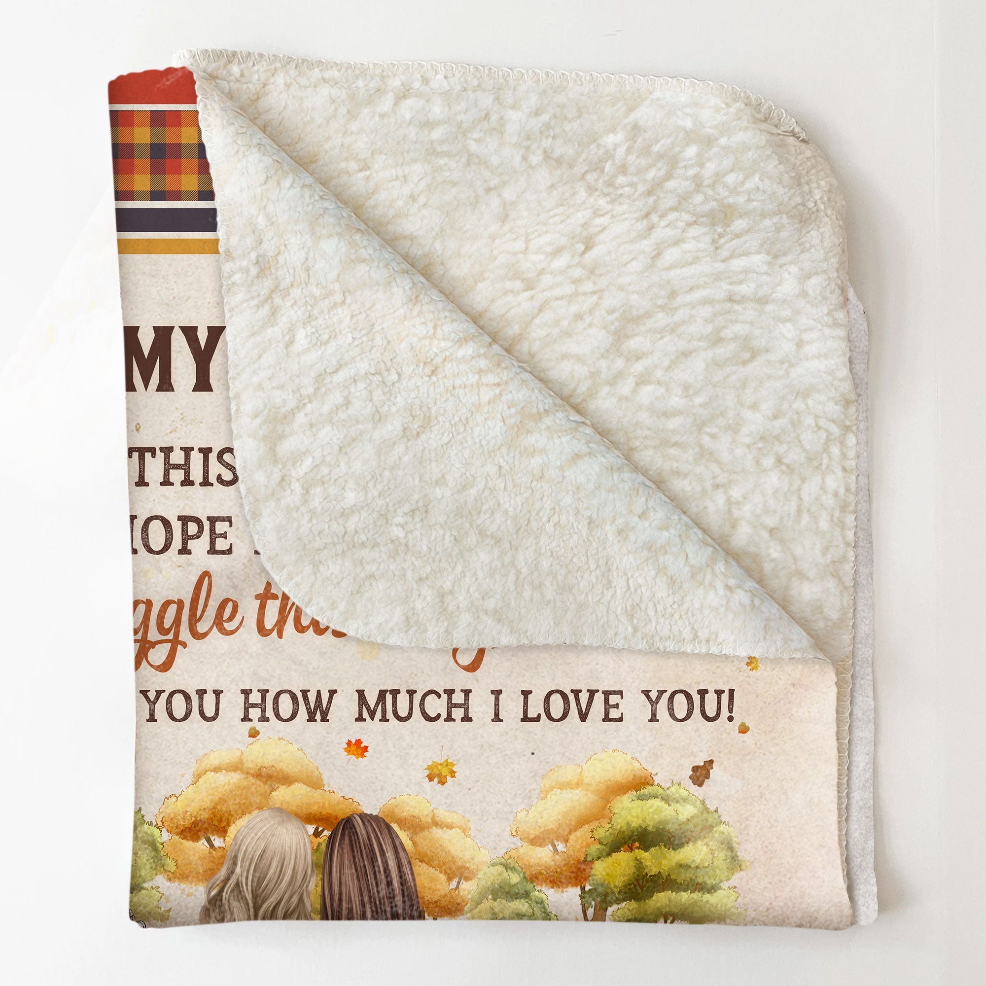 Pretend This Is A Hug From Me - Personalized Blanket - Fall season, Birthday, Autumn Gift For Besties, Best Friends, Soul Sisters