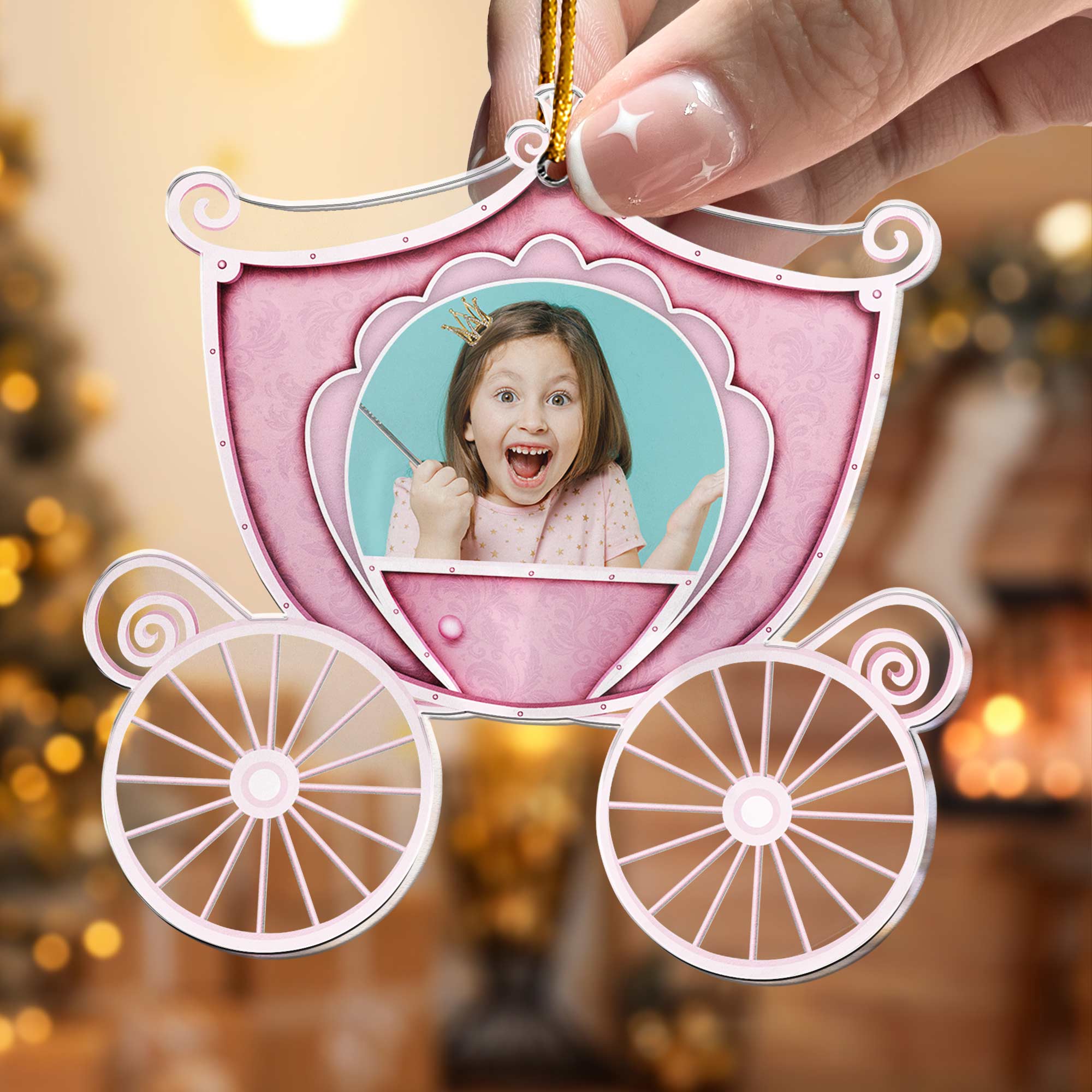 Princess Carriage - Personalized Acrylic Photo Ornament