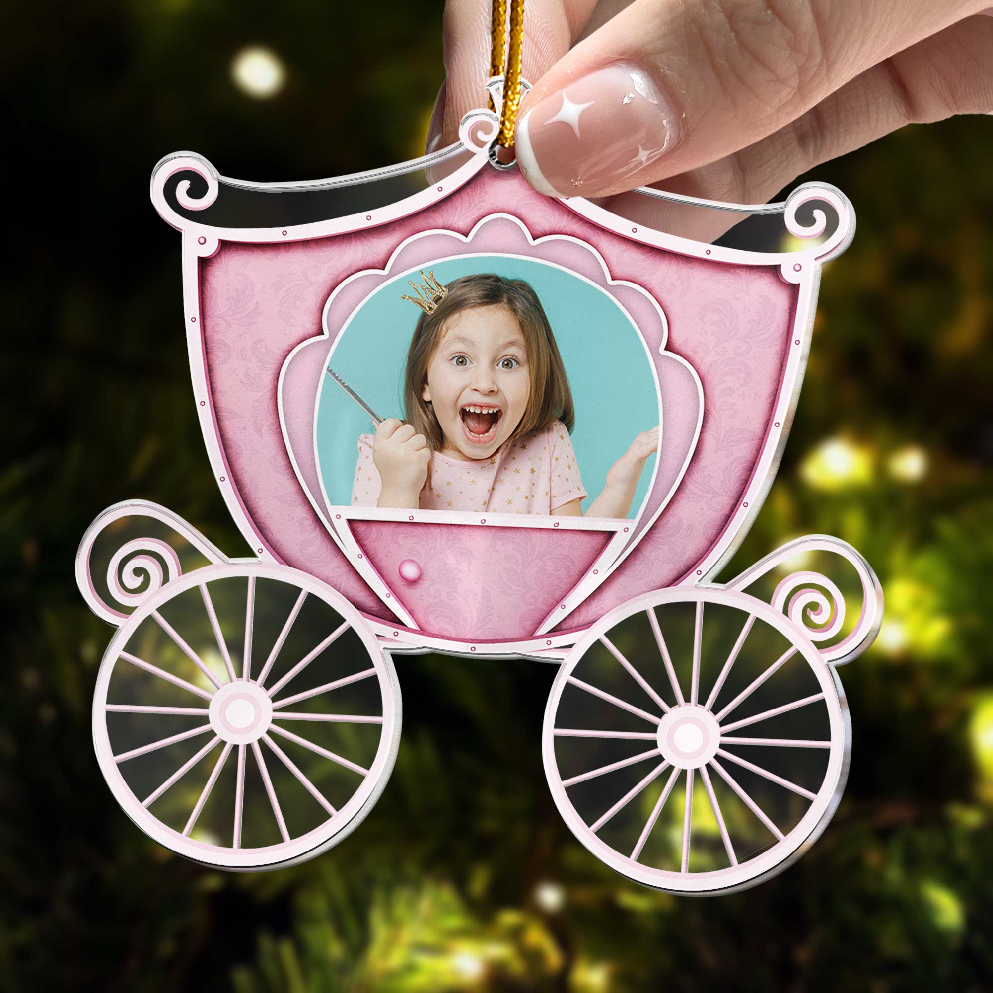 Princess Carriage - Personalized Acrylic Photo Ornament