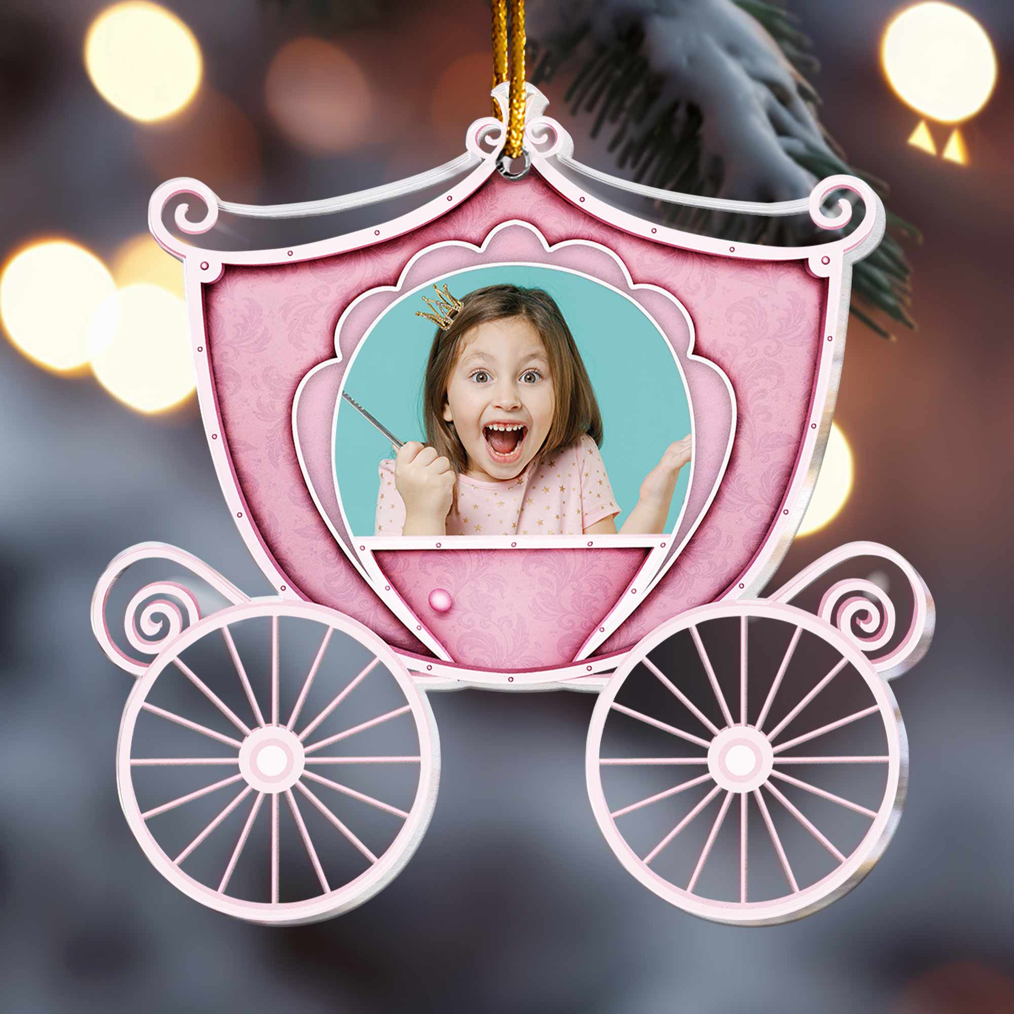 Princess Carriage - Personalized Acrylic Photo Ornament