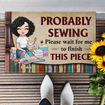 Probably Sewing - Personalized Doormat