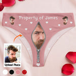 Property Of Anniversary Gift For Wife - Personalized Photo Women's Low-waisted Brief - Gift For Wife