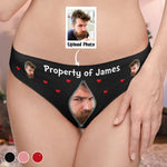 Property Of Anniversary Gift For Wife - Personalized Photo Women's Low-waisted Brief - Gift For Wife