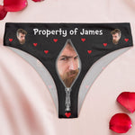 Property Of Anniversary Gift For Wife - Personalized Photo Women's Low-waisted Brief - Gift For Wife