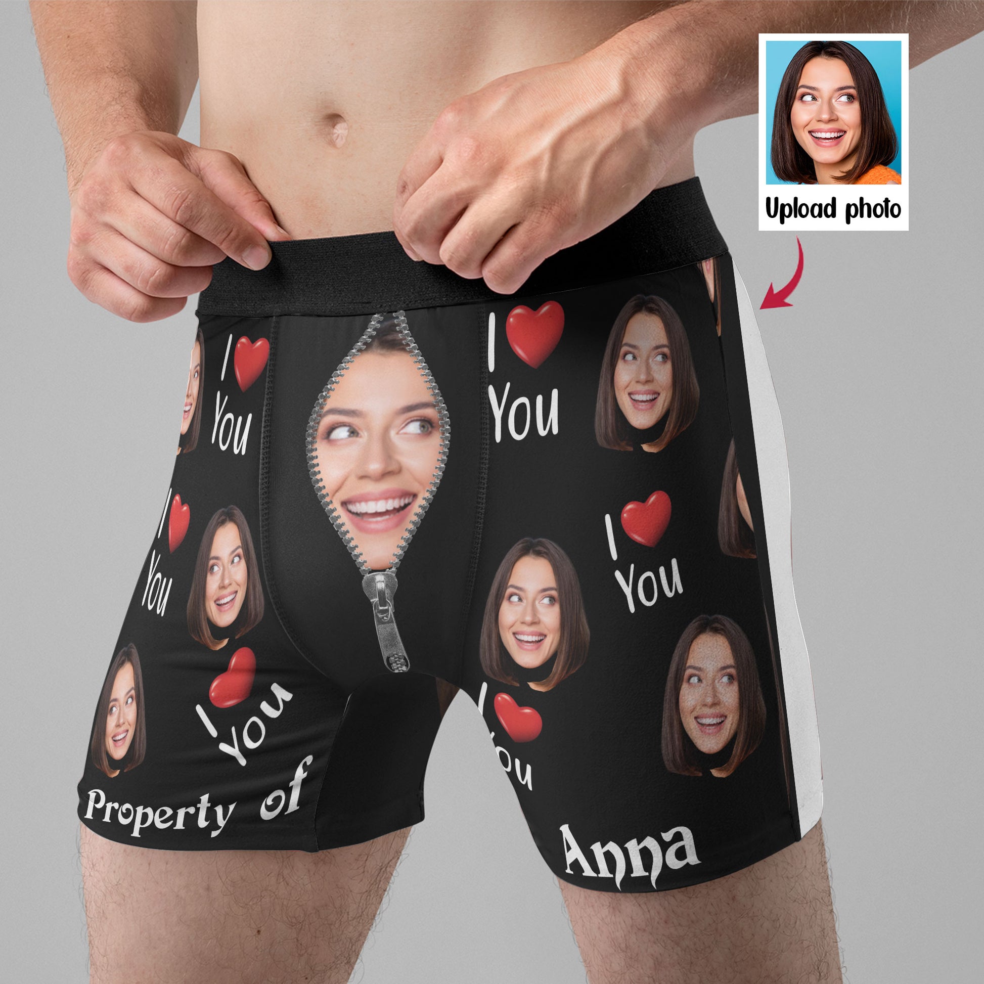 Property Of Girlfriend - Personalized Custom Men's Boxer Briefs - Gift For  Couple