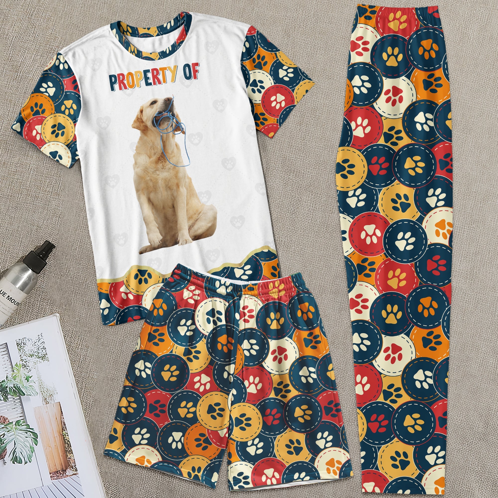 Property Of My Pet - Personalized Photo Pajama Shorts Set