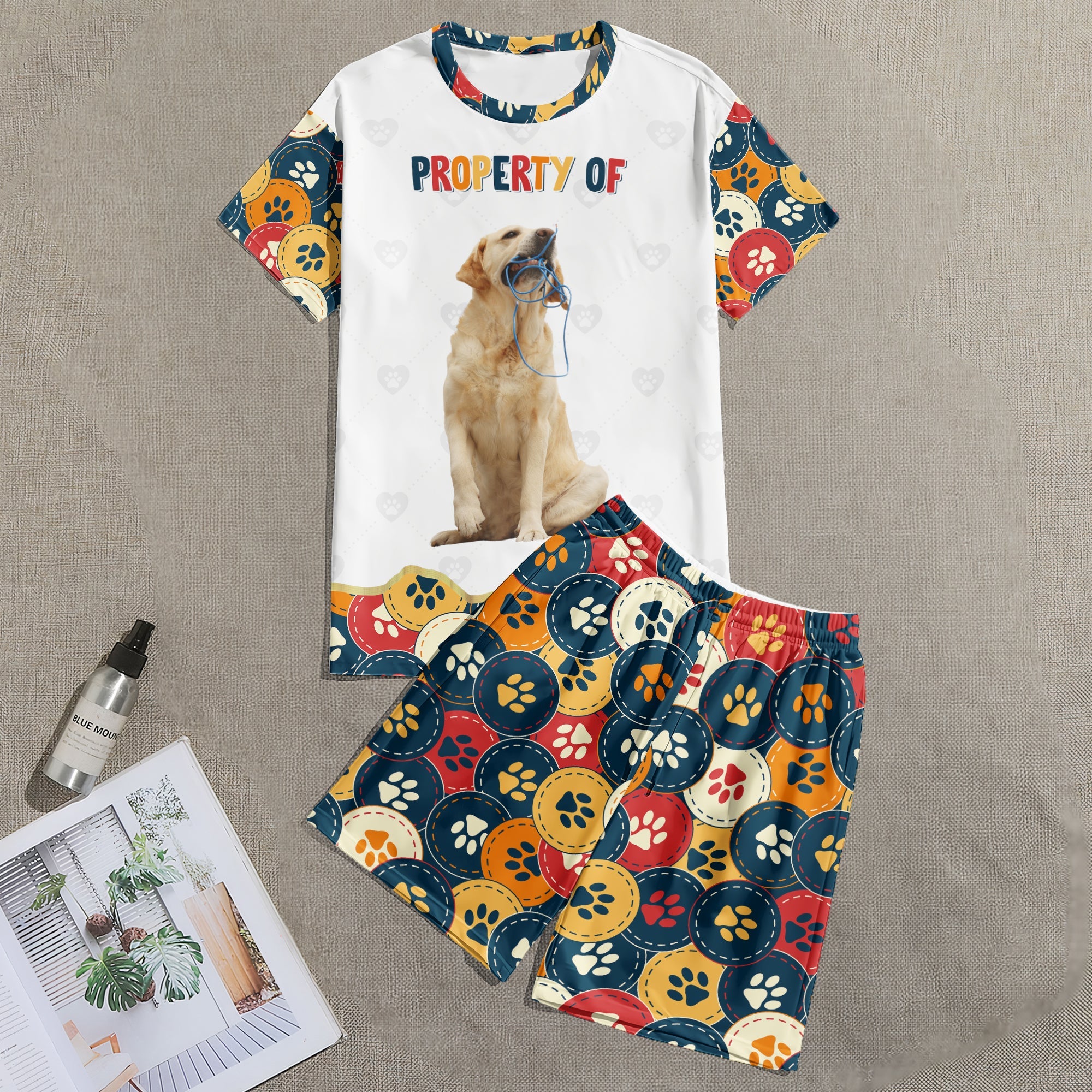 Property Of My Pet - Personalized Photo Pajama Shorts Set