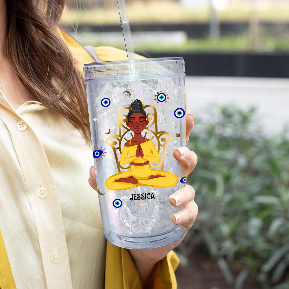 Protect Your Energy - Personalized Acrylic Tumbler With Straw