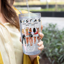 Proud Black Sistas Queen Melanin Afro - Personalized Acrylic Tumbler With Straw