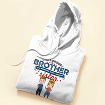 Proud Brother - Personalized Shirt - Gift For Brothers - Cartoon Man and Woman