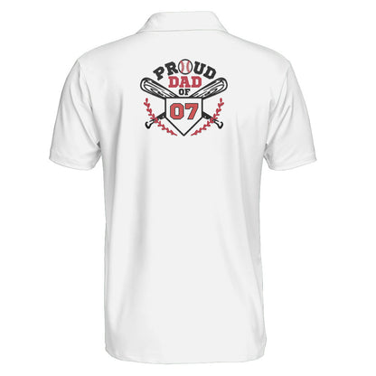 Proud Dad Of Baseball Player Gift For Dad, Grandpa - Custom Polo Shirt