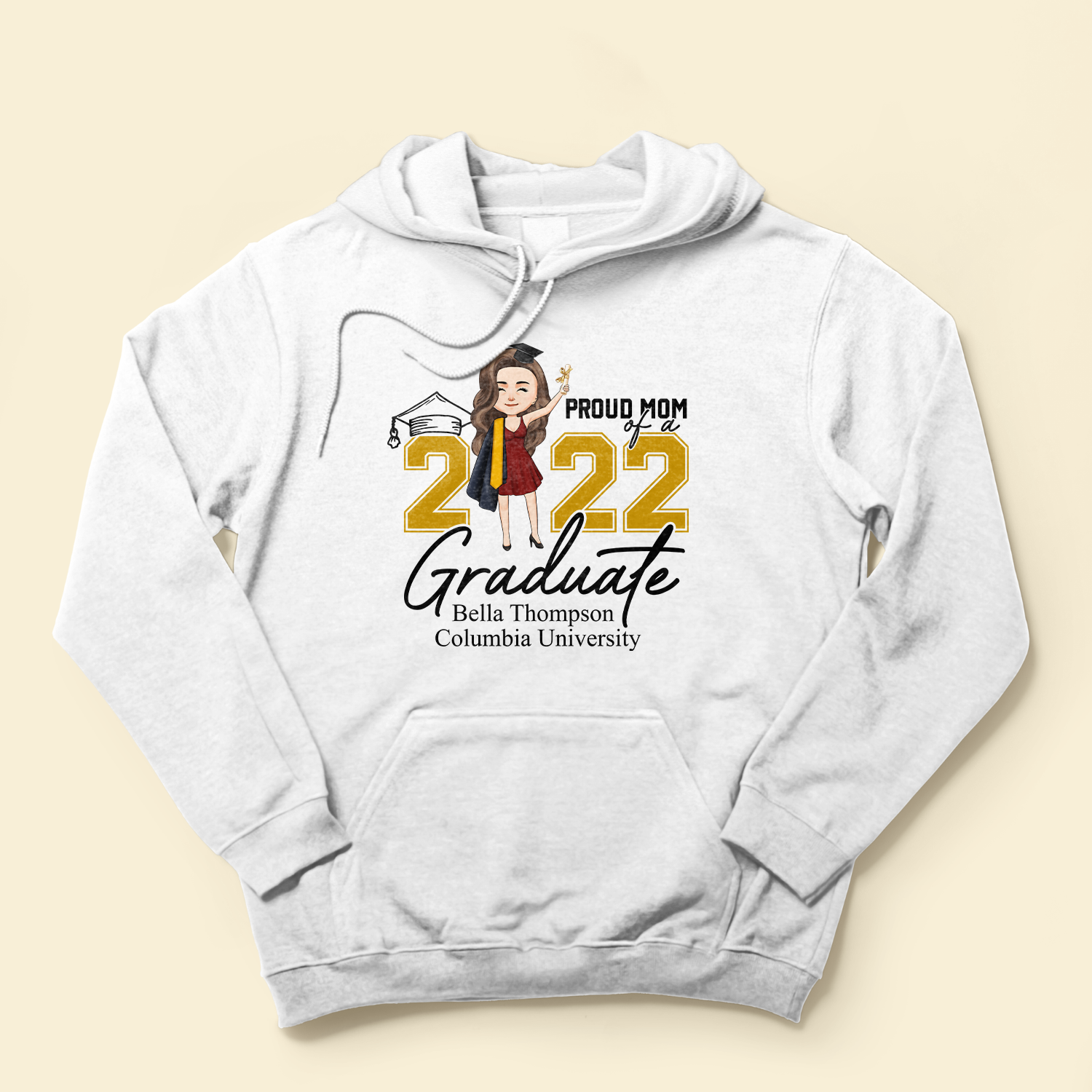 Proud Family Of A 2022 Graduate - Personalized Shirt - Graduation, Year End, School Leaving Gift For Graduate Student'S Family, Seniors' Mom & Dad, Brother & Sister