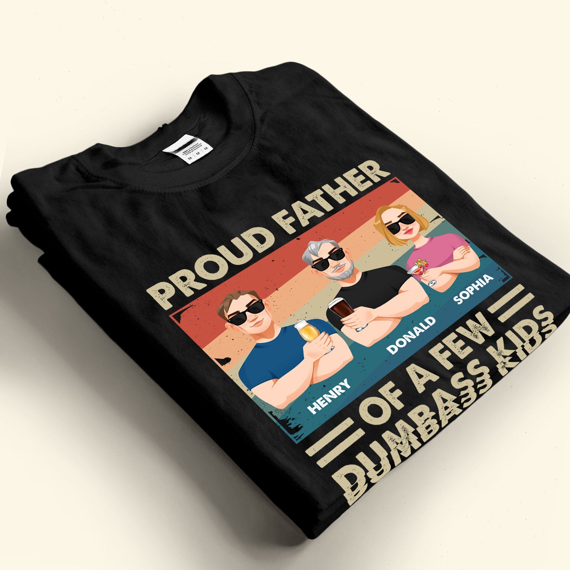 Proud Father Of A Few Kids - Personalized Shirt Father's Day