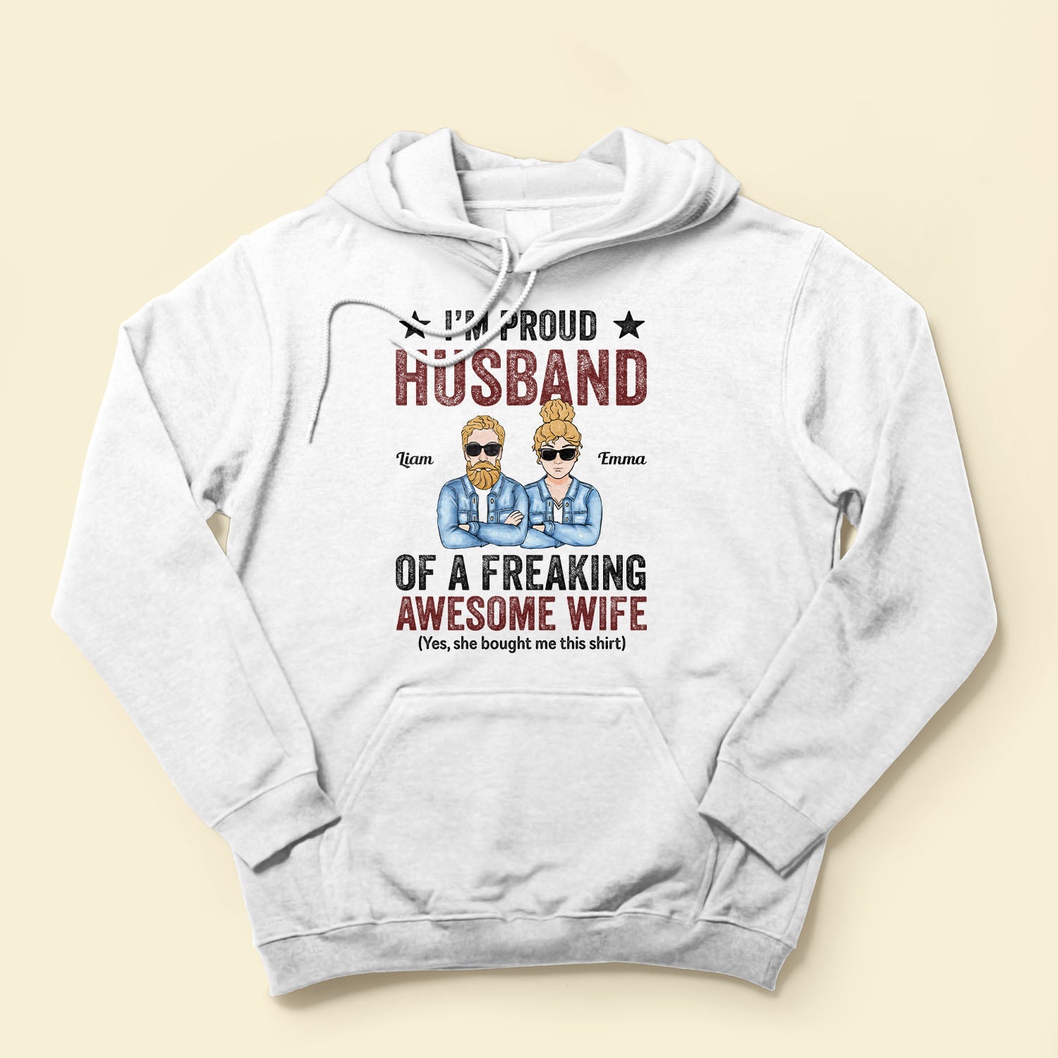 Proud Husband Of An Awesome Wife - Personalized Shirt - Anniversary, Valentine's Day Gift For Husband