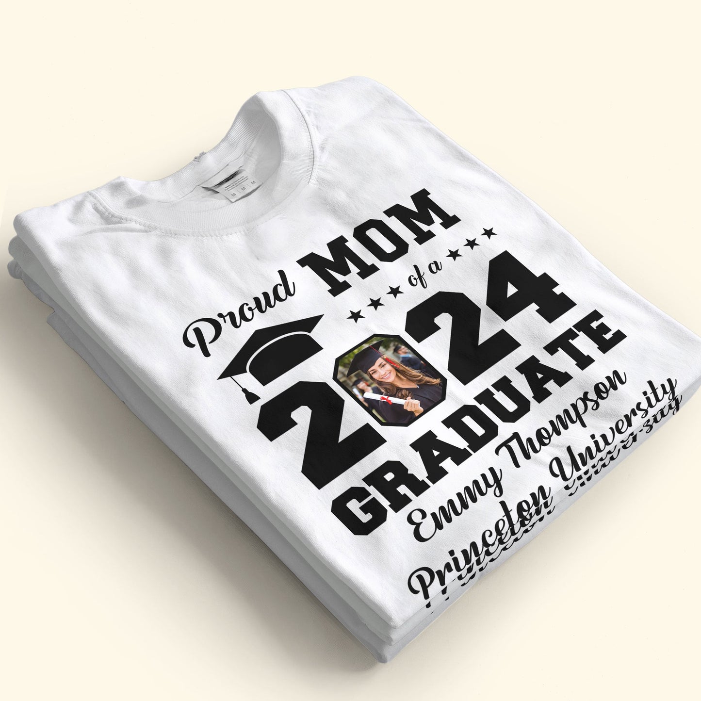 Proud Mom Of A Graduate - Personalized Photo Shirt