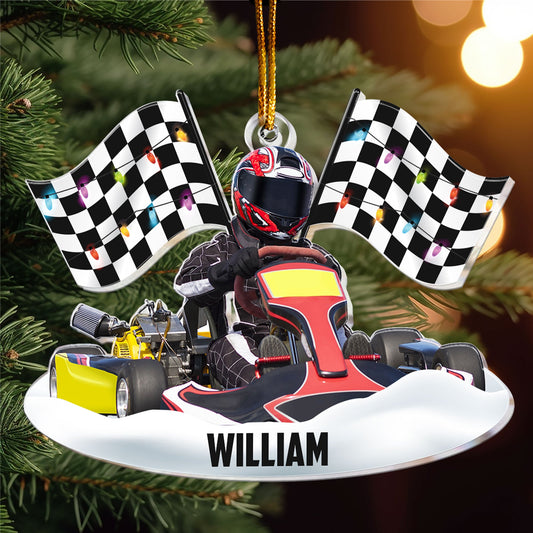 Racing Team Racing Gifts For Fan - Personalized Acrylic Photo Ornament