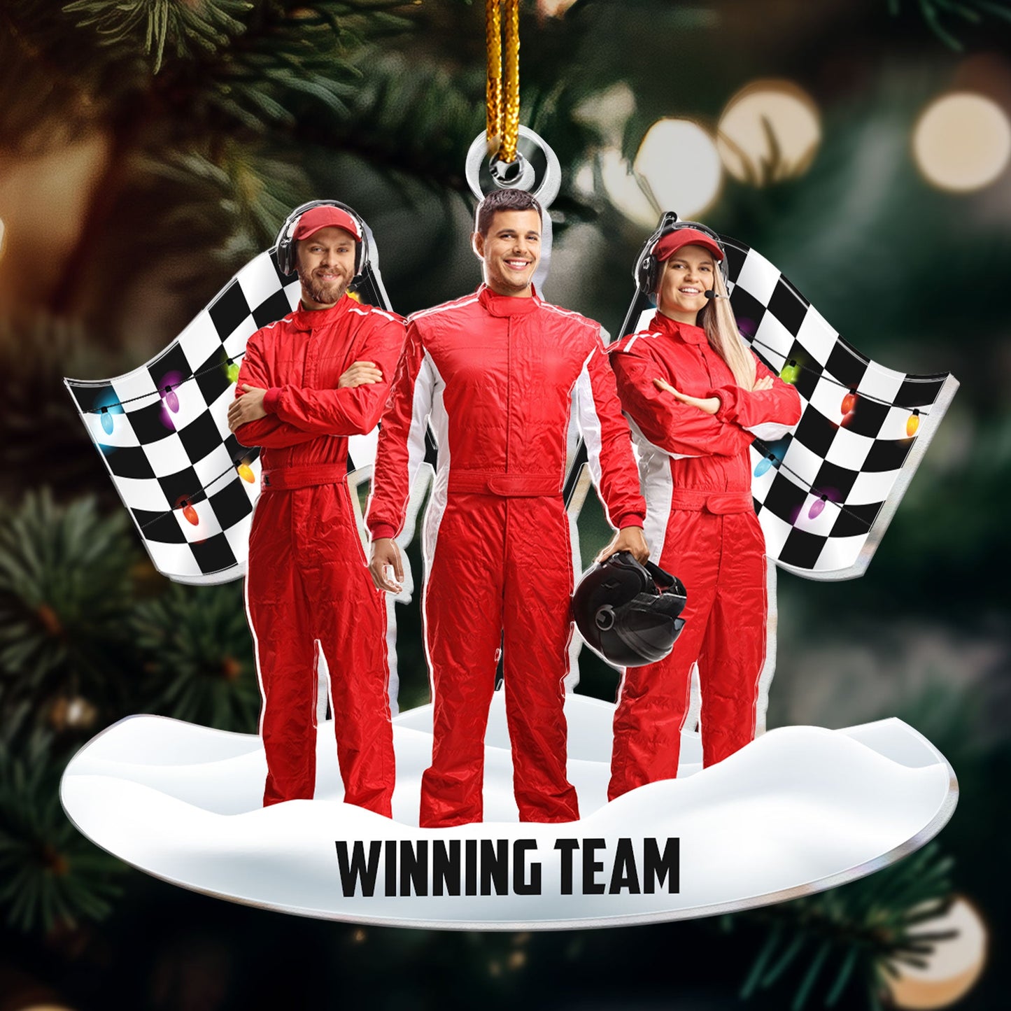 Racing Team Racing Gifts For Fan - Personalized Acrylic Photo Ornament