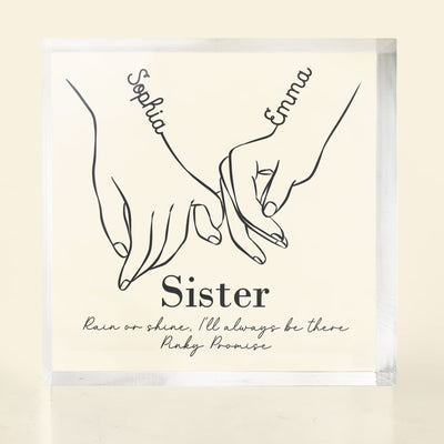 Rain Or Shine, I'll Always Be There - Personalized Custom Square-Shaped Acrylic Plaque