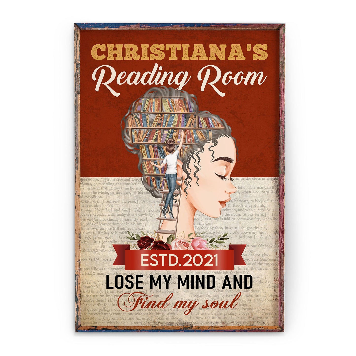 Reading Room - Personalized Poster/Canvas - Birthday Gift For Book Lovers - Book Girl