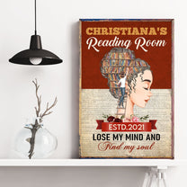 Reading Room - Personalized Poster/Canvas - Birthday Gift For Book Lovers - Book Girl