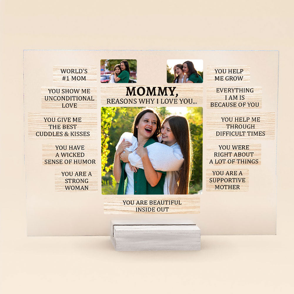 Reasons Why I Love - Personalized Acrylic Photo Plaque