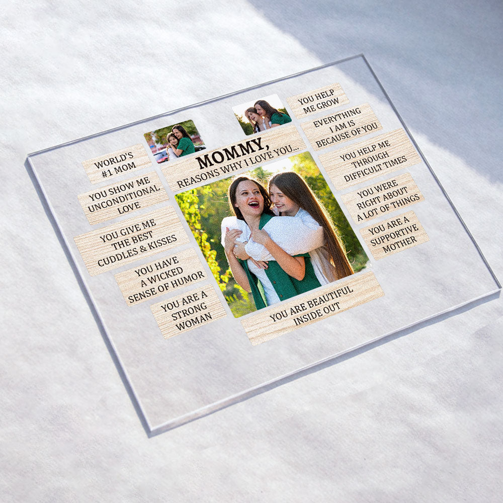 Reasons Why I Love - Personalized Acrylic Photo Plaque