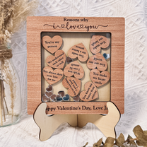 Reasons Why I Love You - Personalized Wood Message Frame