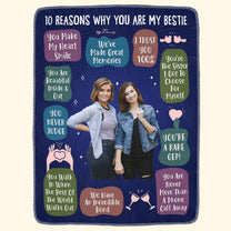 Reasons Why You Are My Bestie - Personalized Photo Blanket