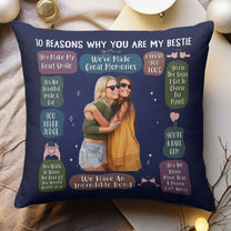 Reasons Why You Are My Bestie - Personalized Photo Pillow (Insert Included)