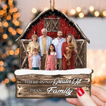 Red Barn Christmas Family Custom Photo - Personalized Family Photo Ornament - Vintage Ornament