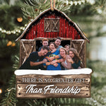 Red Barn Friendship Our Laughs Are Limitless - Personalized Wooden Photo Ornament - Vintage Ornament