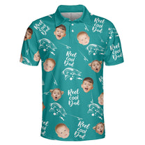 Reel Cool Dad - Personalized Photo Polo Shirt