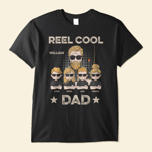 Reel Cool Dad/ Papa/ Grandpa - Personalized Shirt - Birthday, Father's Day Gift For Father, Dad, Daddy, Grandfather, Fisherman