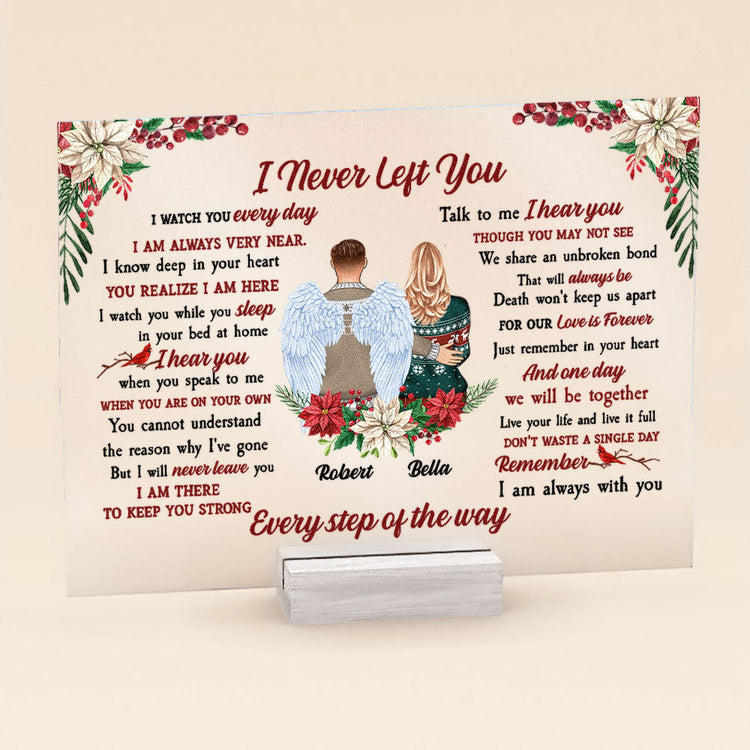 Remember I Am Always With You - Personalized Acrylic Plaque - Christmas, Memorial Gift For Family Members, Memory Loving, Dad, Mom, Grandparents