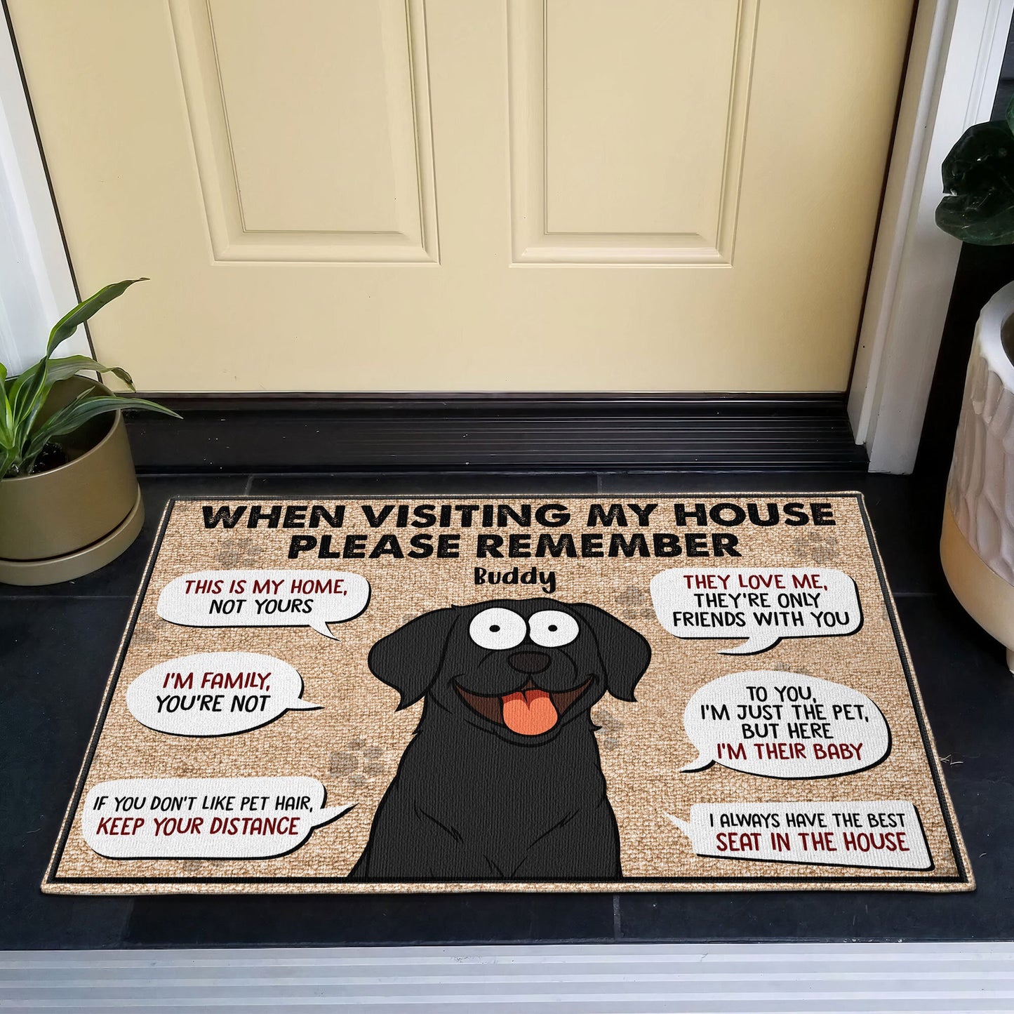 Remember When Visiting My House - Personalized Doormat