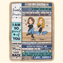 Remember Whose Sister You Are - Personalized Sister Blanket