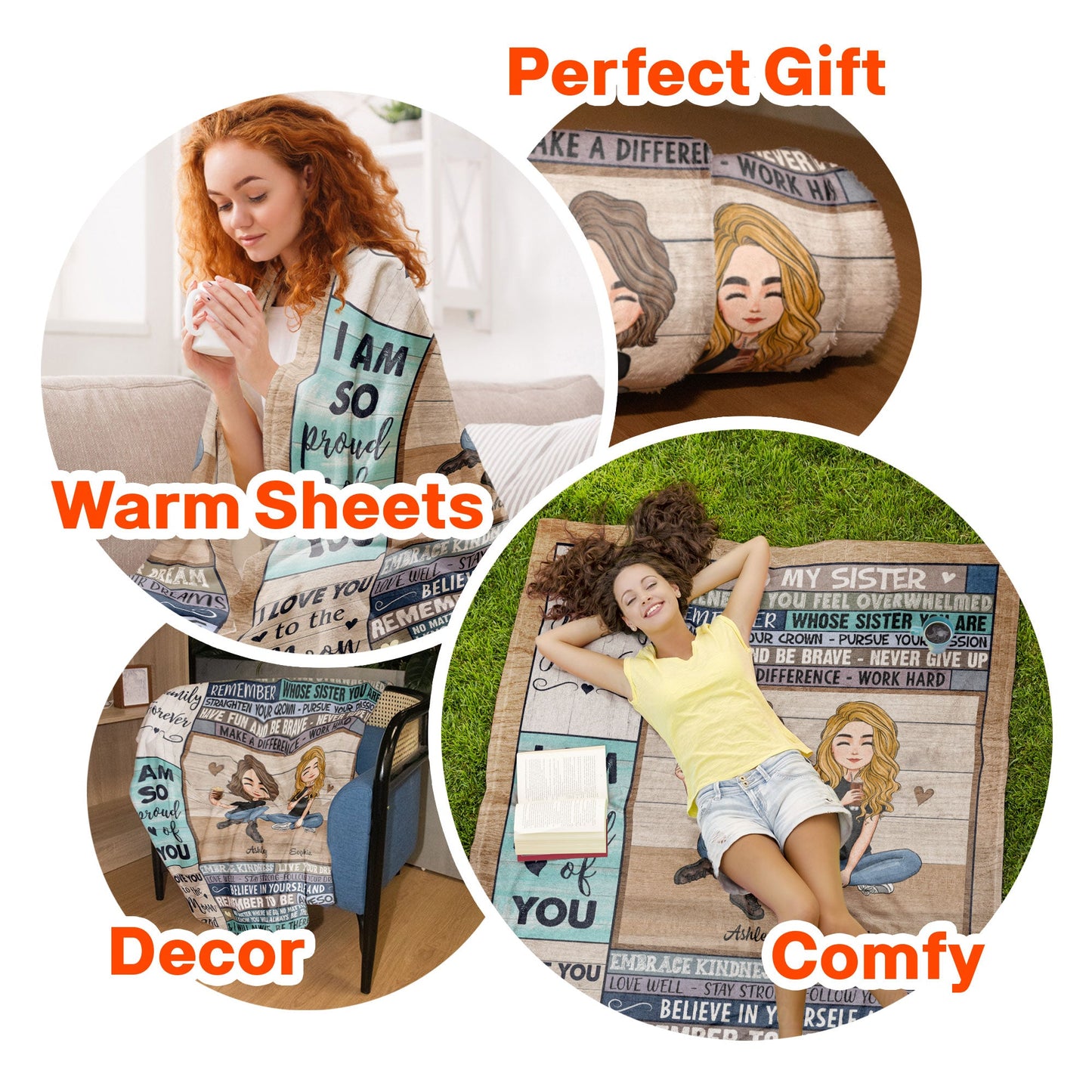 Remember Whose Sister You Are - Personalized Sister Blanket