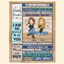 Remember Whose Sister You Are - Personalized Sister Blanket