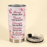 Remember You Are Braver - Personalized Tumbler Cup - Birthday Gift For Daughter, Granddaughter