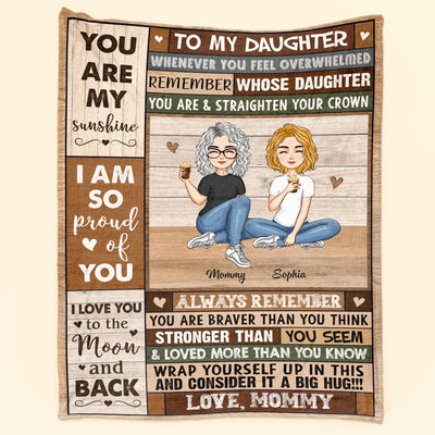 Remember You Are Braver Than You Think - Personalized Daughter Blanket
