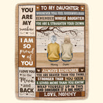 Remember You Are Braver Than You Think Ver2 - Personalized Daughter Blanket