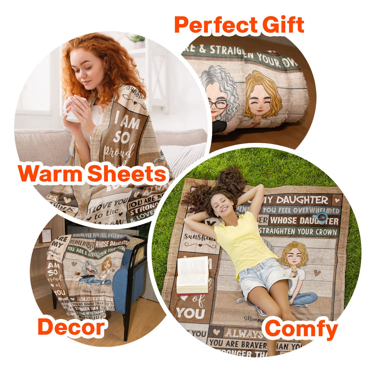 Remember You Are Braver Than You Think - Personalized Blanket - Christmas, New Year, Loving Gift Gift For Your Daughters, Your Sons, Your Baby Girl, Your Baby Boy, Grandkids