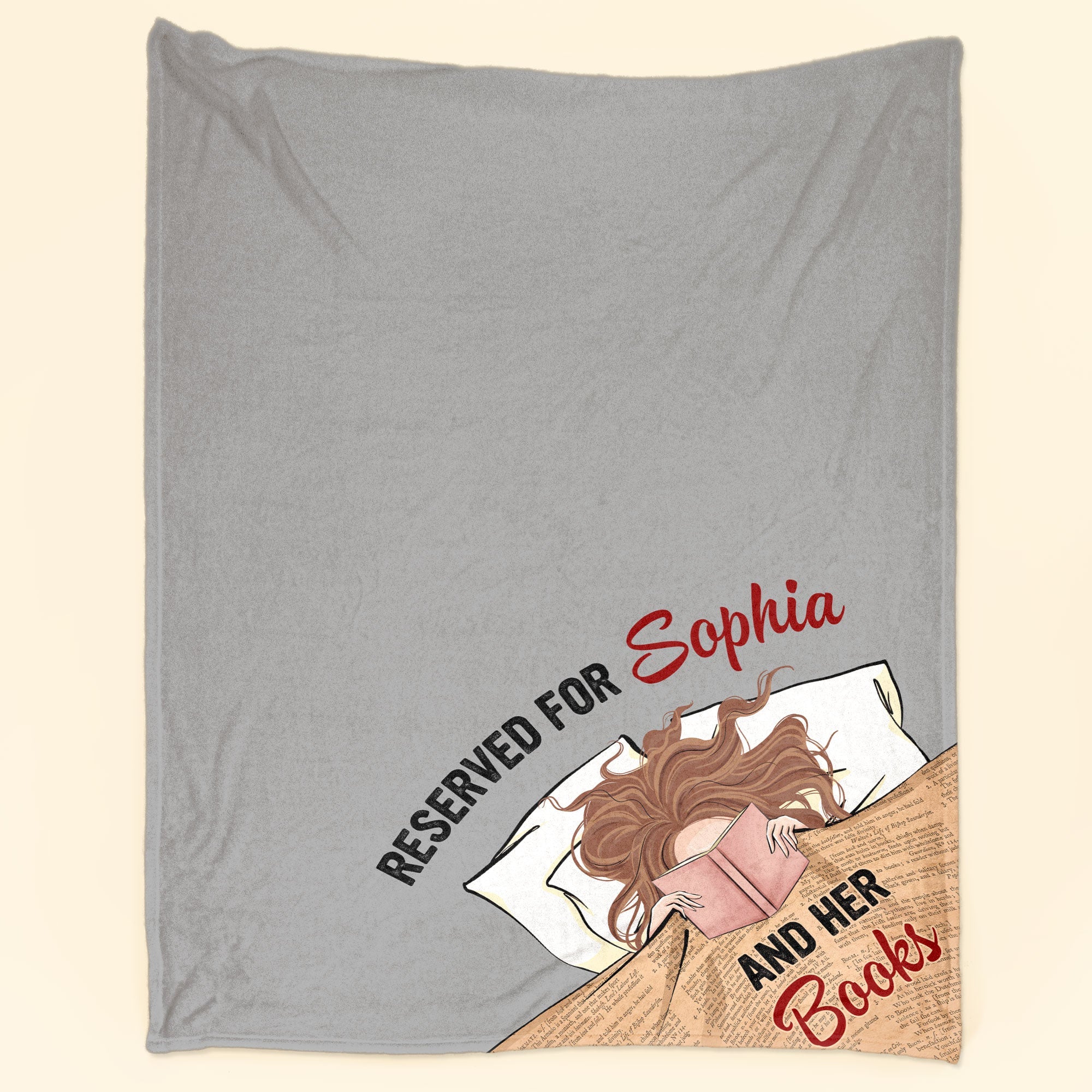 Reserved For Girl And Her Books - Personalized Blanket - Christmas Birthday Gift For Book Lovers, Daughter, Sister, Bestie