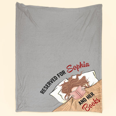 Reserved For Girl And Her Books - Personalized Blanket - Christmas Birthday Gift For Book Lovers, Daughter, Sister, Bestie