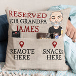 Reserved For Grandpa - Personalized Pocket Pillow (Insert Included)