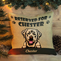 Reserved For My Cats And Dogs - Personalized Pillow - Birthday Gift For Dog And Cat Parents